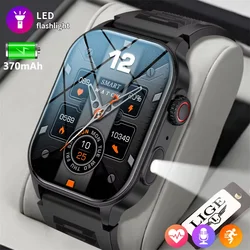 LIGE Smart Watch Men Bluetooth Call Custom Watch Dial Sports Fitness LED Flashlight Military IP68 Waterproof AI Voice Smartwatch