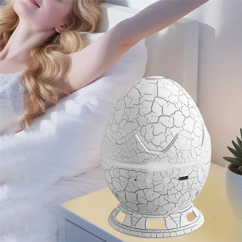 RALCA-Dinosaur Egg Galaxy Star Projector Night Light 7 Colors With Timer& Remote Control For Sleeping Atmosphere Lighting