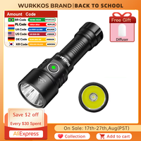 Wurkkos TS15 Mini Torch Rechargeable EDC Flashlight 900LM SFT25R LED 14500/AA Battery Lamp IP68 Waterproof Hiking Camping Light