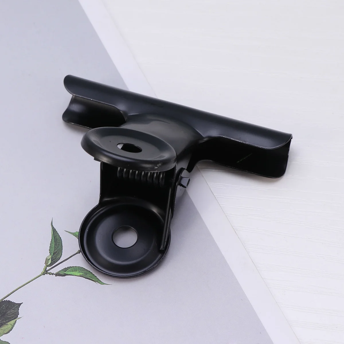 

12Pcs Office Iron Clips Metal Binder Clips Holding Power for Ticket Organizing Document Paper Clips Black 63mm