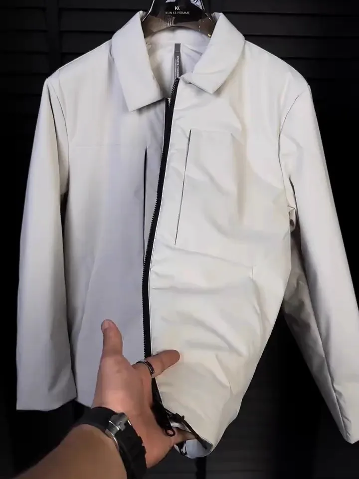 

Высококачественная модная мужская повседневная куртка-бомбер с воротником, осенне-зимняя новинка, универсальная, удобная, приталенная, на молнии