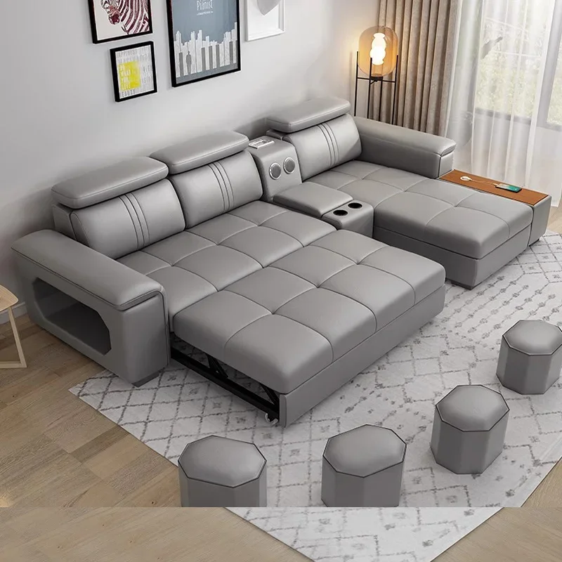 Modern Leather Living Room Sofa Luxury Recliner Designer Loveseat Sofa L Shape Lounge Divano Da Soggiorno Furniture Home