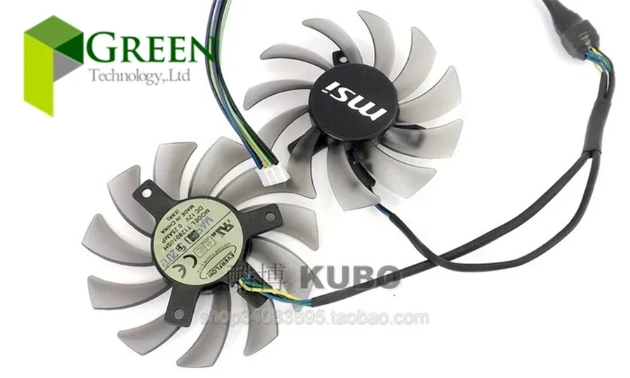 NEW 3X 40mm Hole Pitch 75X10MM Fan For MSI R6850hawk R6870 R6790 460GTX 560 570 580GTX Graphics Card fan blade 12V 0.25A