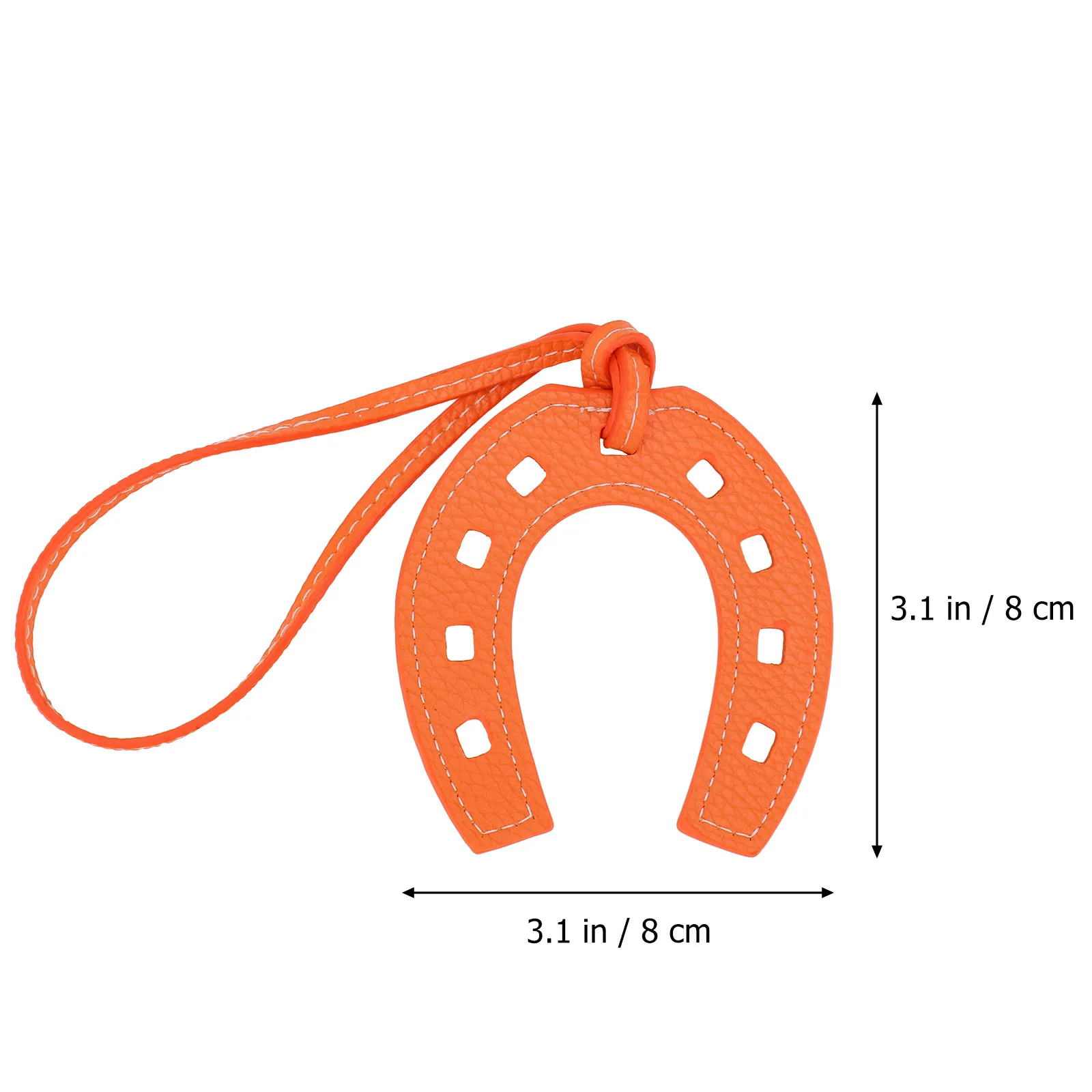 Horseshoe Pendant PU Keychain Bag Hanging Adornment Fashionable Lightweight Decorative Key Chain for Keys Cell Phone