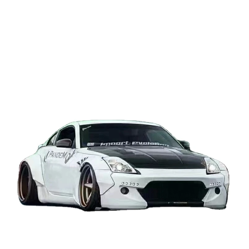 for Nissan 350Z Body Kit 350Z Upgraded Rocket Rabbit Wide-body Kit front and rear bumper Spoiler side skirts