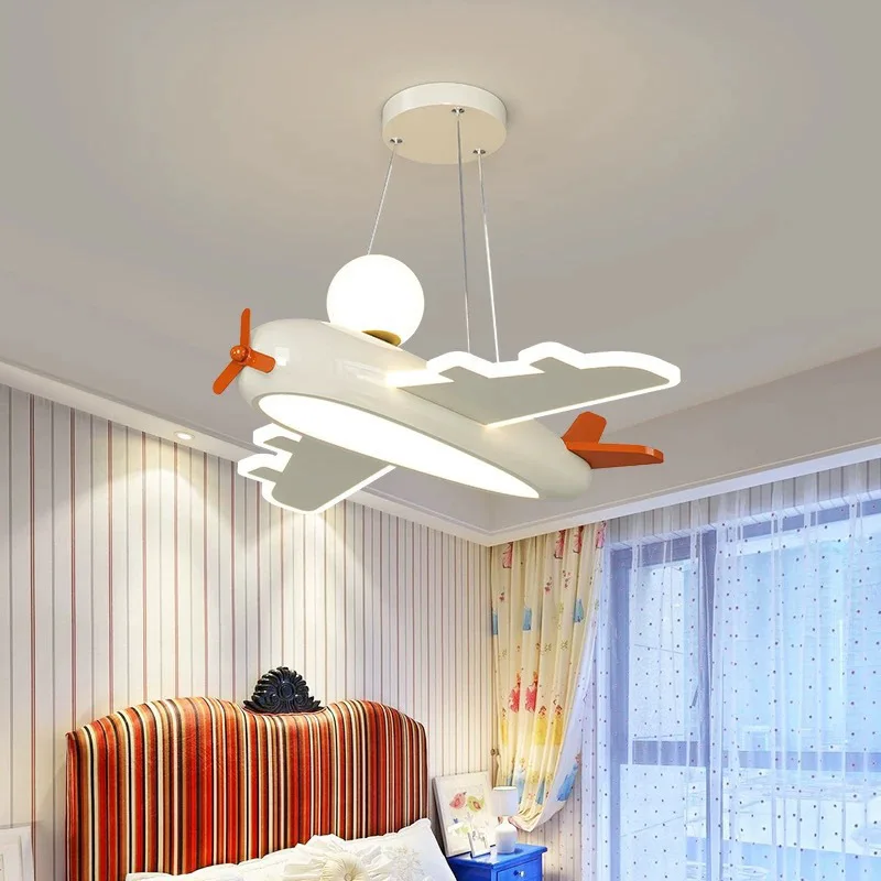 New Creative Airplane Lamp Cartoon Home Decor Lighting Cream Style Design for Bedroom Living Rooms Eye Protection Light
