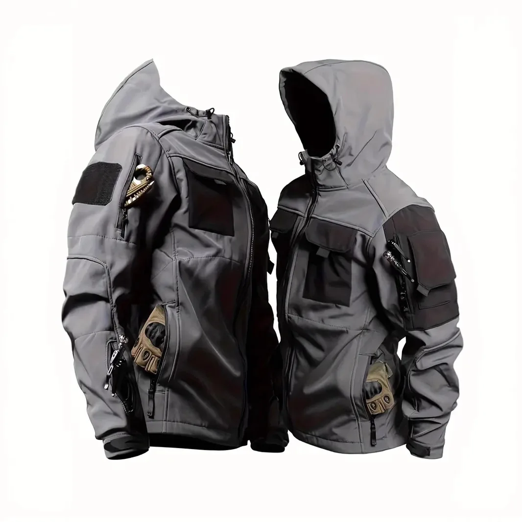 American - Style Tactical 3 - Proof Functional Soft - Shell Jacket for Men. Waterproof, Windproof, High - end American - Style