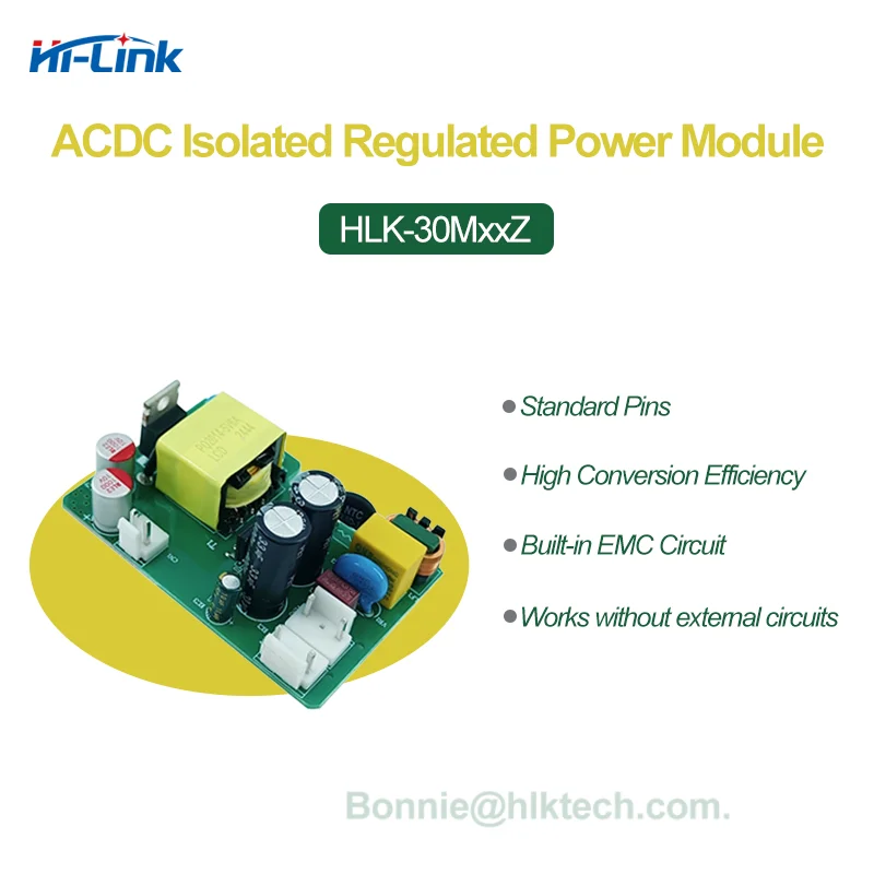 Hi-Link ACDC 220V to 30W 5V/12V/24V 30M05Z 30M12Z 30M24Z Built-in EMC Circuit Isolated Regulated Power Module Switch