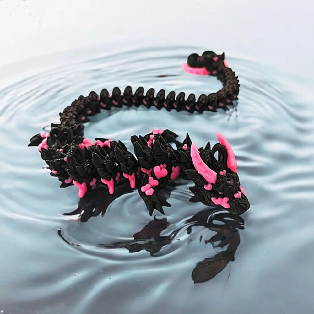 

Simulated Eye 3D Printed Dragon All-in-one Molding Laser 3D Printed Diceratops Dragon Poseable Joints Flexible
