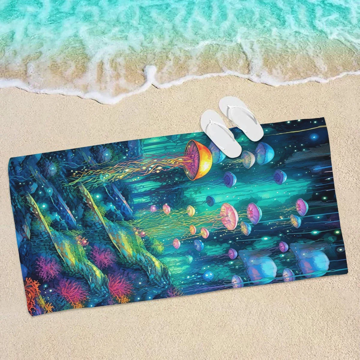 Versatile Polyester Beach Towel - Ideal for Swimming, Fitness, Camping, Yoga, Travel & Beach Activities