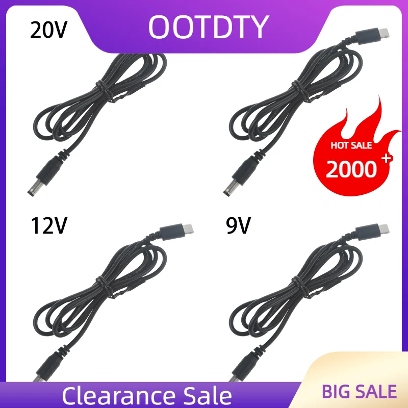 حار USB C نوع C PD إلى 9 فولت 12 فولت 15 فولت 20 فولت 5.5x2.1 مللي متر الطاقة كابل إمداد الطاقة ل راوتر لاسلكي محمول LED قطاع المتكلم كاميرا تلفزيونات الدوائر المغلقة