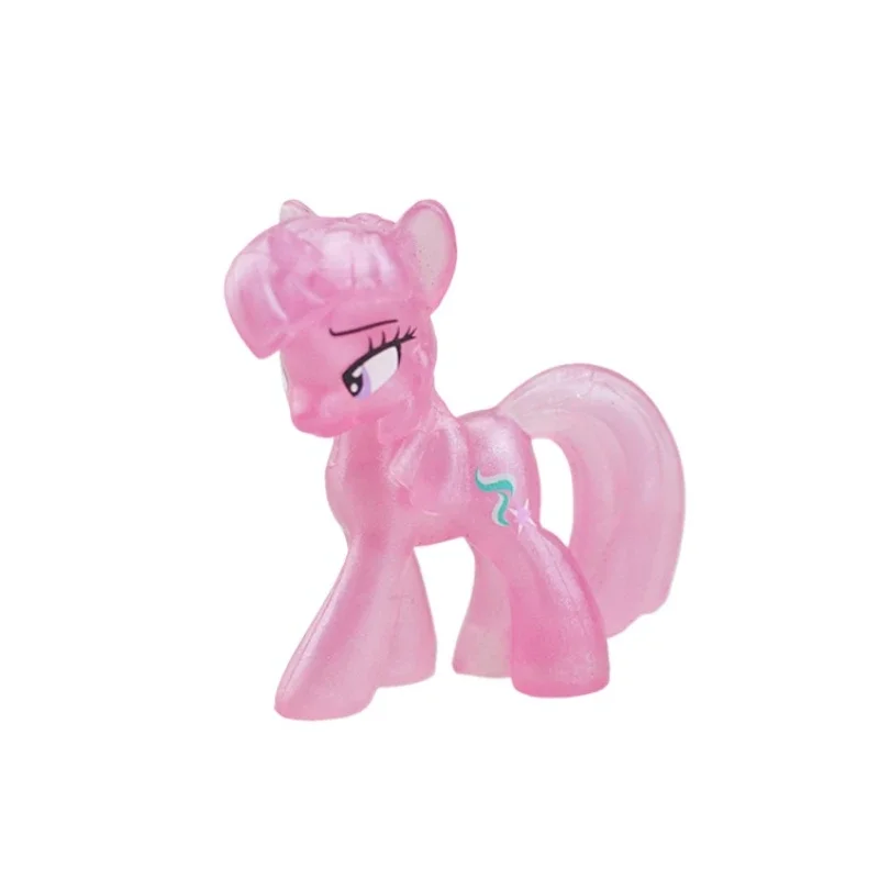 Hasbro My Little Pony Mini Semi-translucent Applejack Rainbow Dash Griffin Gelada Spike Pinkie Pie Rarity Tabletop Ornament Toys