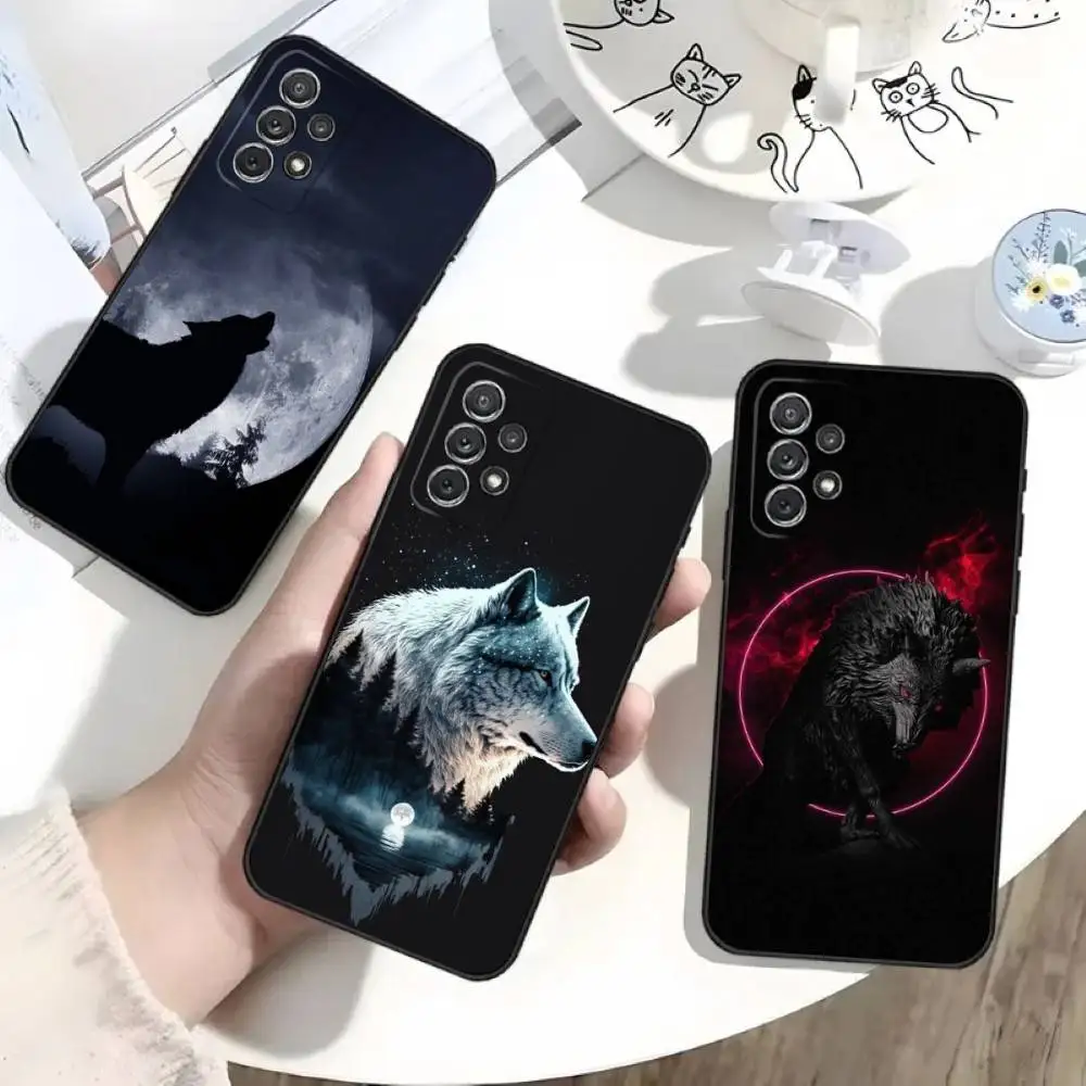

The Wolf Fierce Phone Case For Samsung S25,S24,S21,S22,S23,S30,Ultra,S20,Plus,Fe,Lite,Note,10 Black Soft Shell