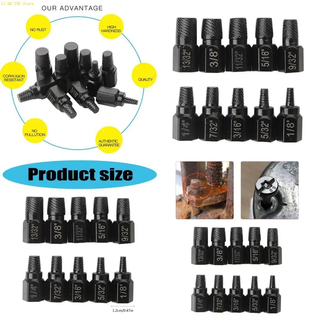 

Винт -экстрактор W3JE набор шестиугольной головки Easy Out Extractor Extractor Extractor Extractor