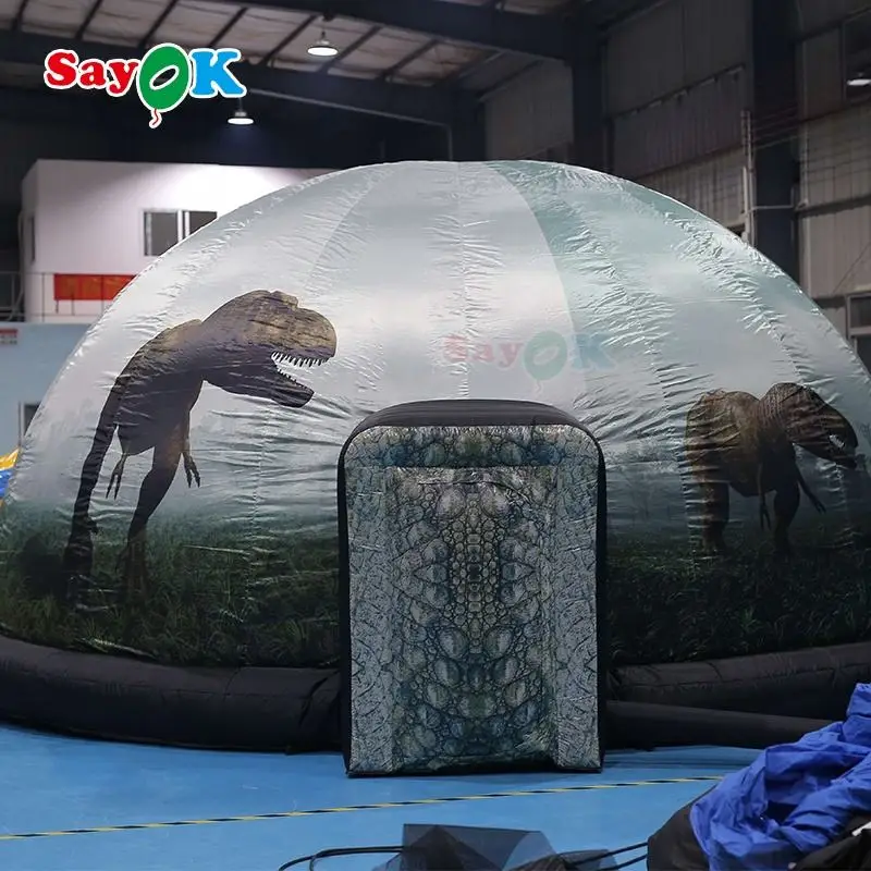 SAYOK dinosauri gonfiabili planetario cupola tenda gonfiabile planetario proiezione cupola per bambini insegnamento scolastico astronomico