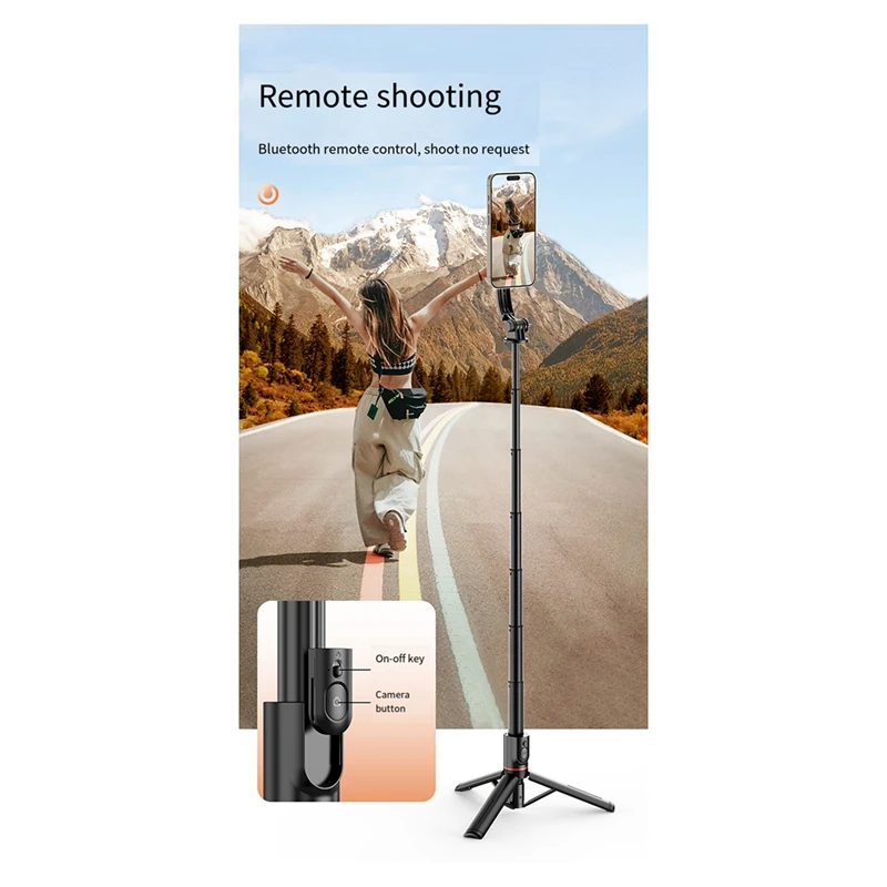 ขาตั้งไม้เซลฟี่แม่เหล็กพร้อมรีโมทสำหรับสมาร์ทโฟนแท่นวางโทรศัพท์มือถือสำหรับ iPhone 14 13 12 PRO MAX สูงสุดสำหรับโทรศัพท์มือถือใช้งานง่าย