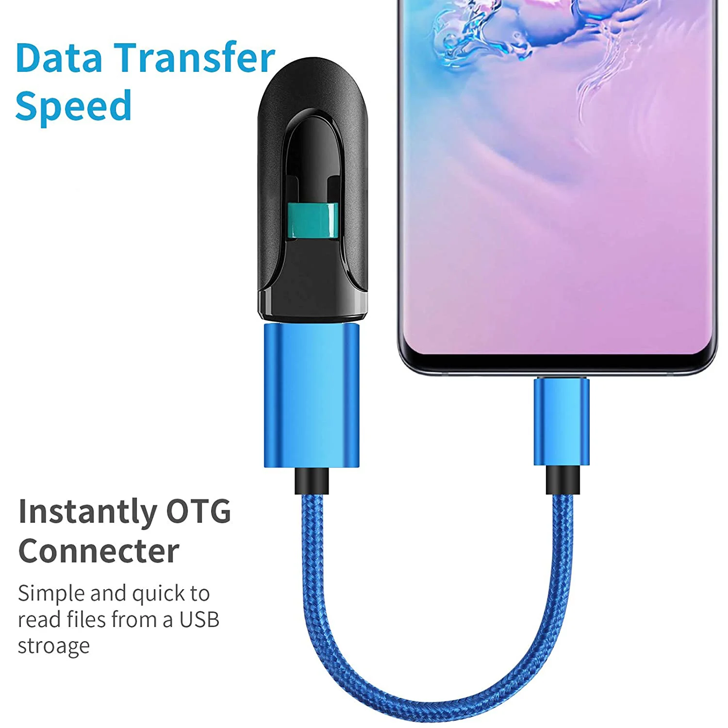 USB To Type C OTG Cable Adapter Date Phone Cable Converter USB C Male To USB Female For Macbook Huawei P50 Xiaomi Realme POCO