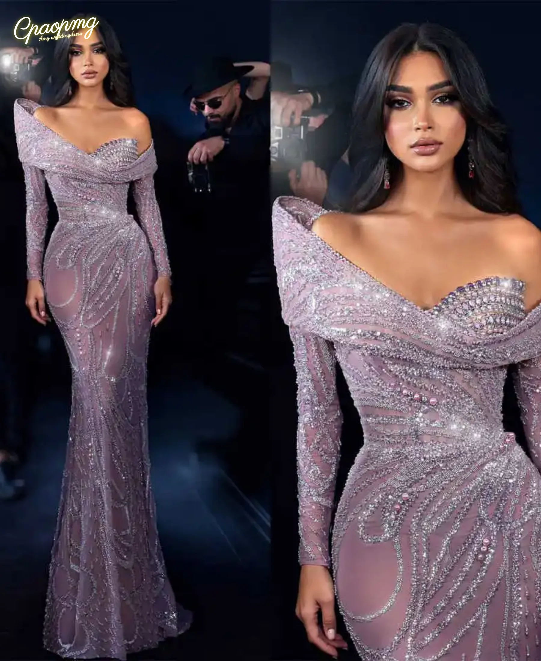 

Сексуальные вечерние платья русалки по индивидуальному заказу, аппликации на одно плечо, расшитые бисером, длиной до пола, элегантное вечернее платье Vestido De Noite