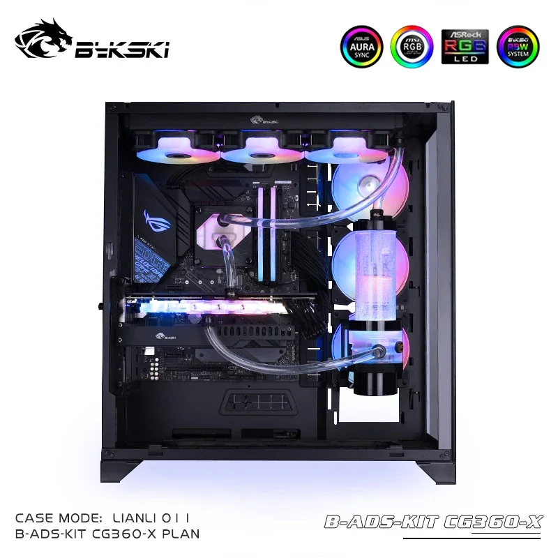 Bykski Hose Liquid Cooler Kit for INTEL AMD CPU / Video Card Cooling / Cooling Bundle 360mm Copper Radiator / AURA RGB Support