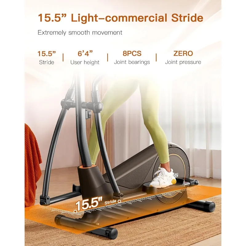 Elliptical Machine, Elliptical Exercise Machine for Home with Hyper-Quiet Magnetic Driving System, Elliptical Trainer