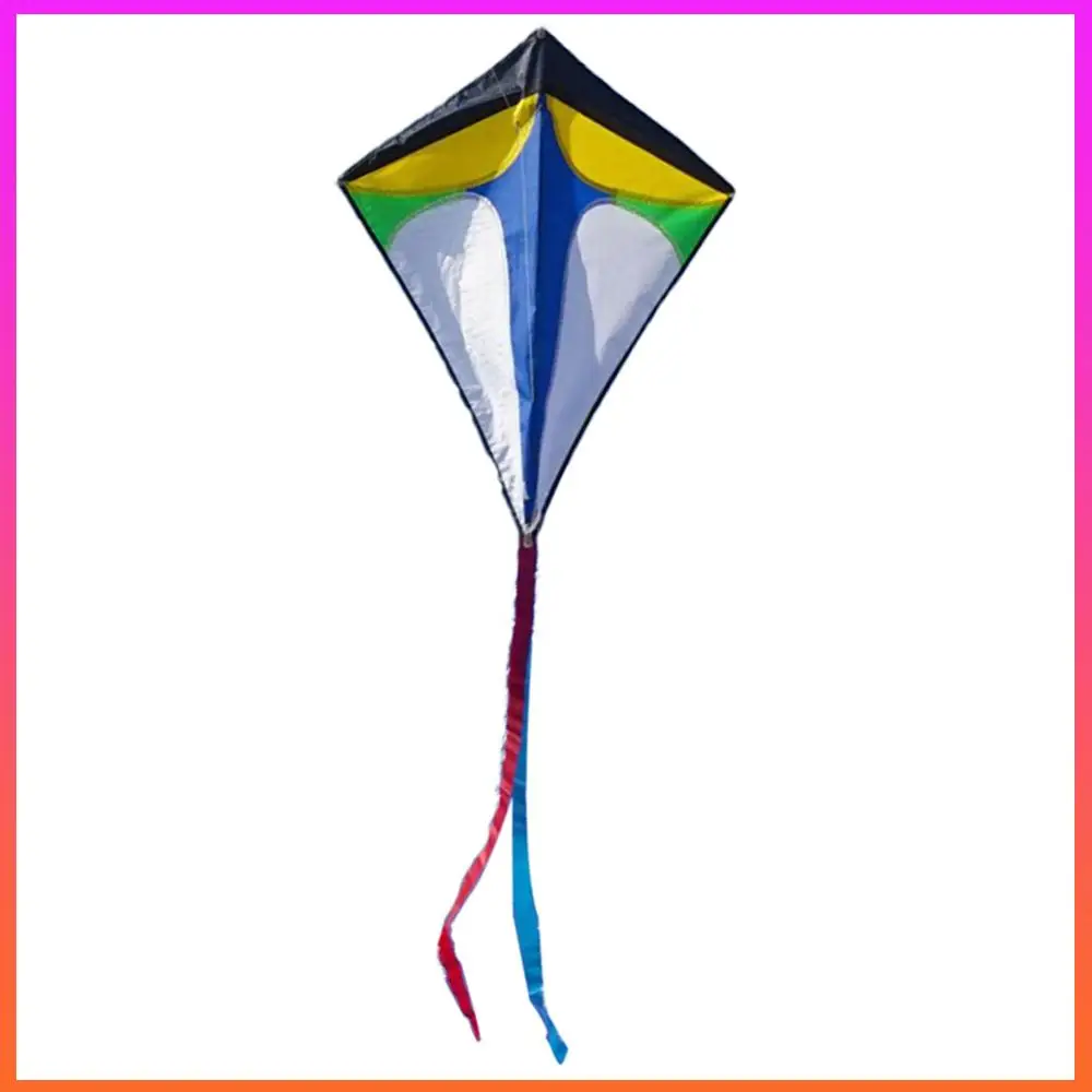 프라이머리 스턴트 연 다이아몬드 모양 연 긴 꼬리가 있는 대형 연 장난감 쉽게 날릴 수 있는 어린이를 위한 조정력 향상