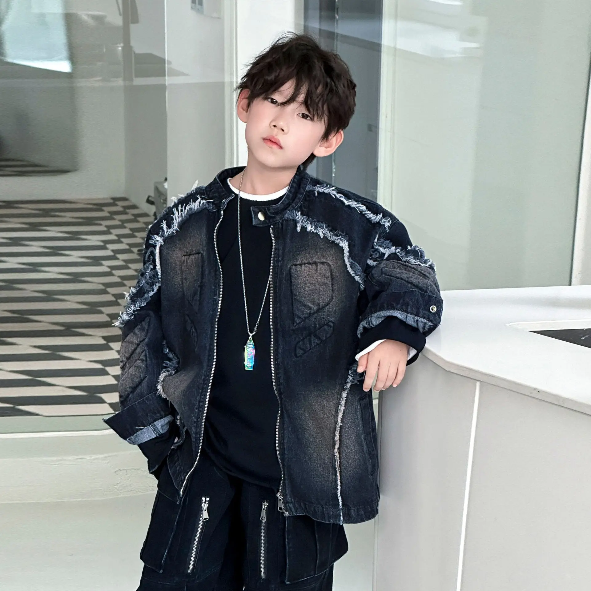 

Джинсовая куртка-кардиган Burrs High Street, свободное хлопковое мягкое меховое пальто на молнии, однотонное крутое пальто с длинными рукавами