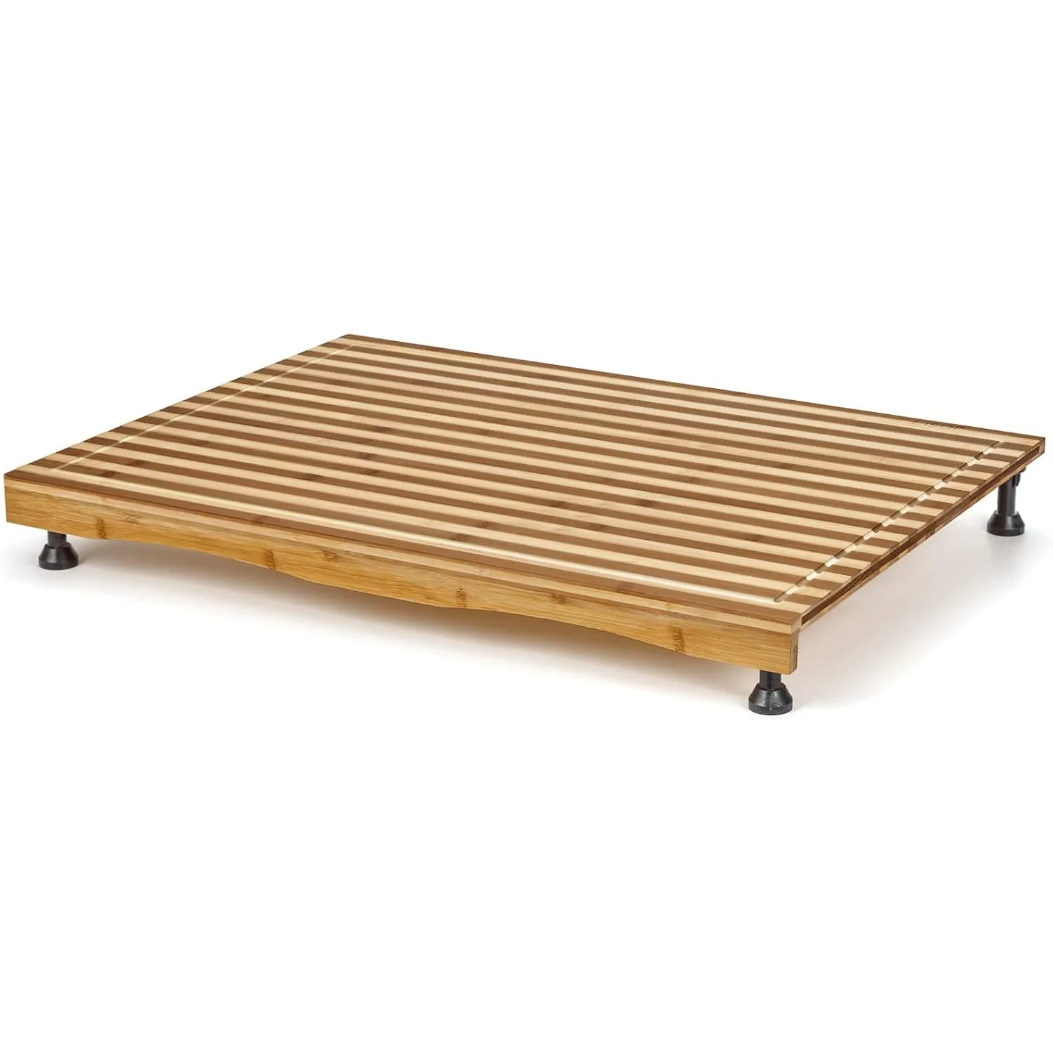 

Bamboo cutting board with adjustable legs, dual-purpose cutting board for gas electric furnace burner