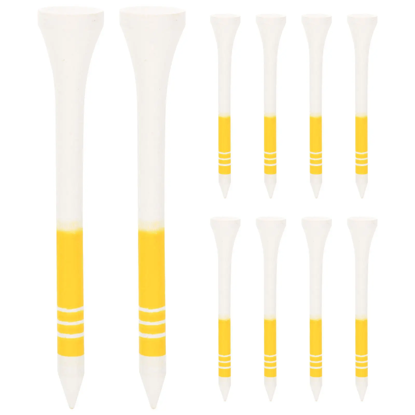

10Pcs Wooden Golf Tees Professional Sturdy Natural Wood Golf Ball Tees for Beginners and Pros Depth Lightweight
