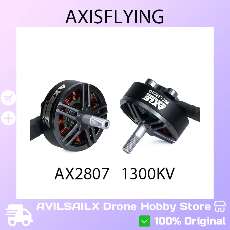 

Мотор Axisflying AX2807 1300KV: мощный для 7-дюймового квадрокоптера FPV для фристайла и DIY