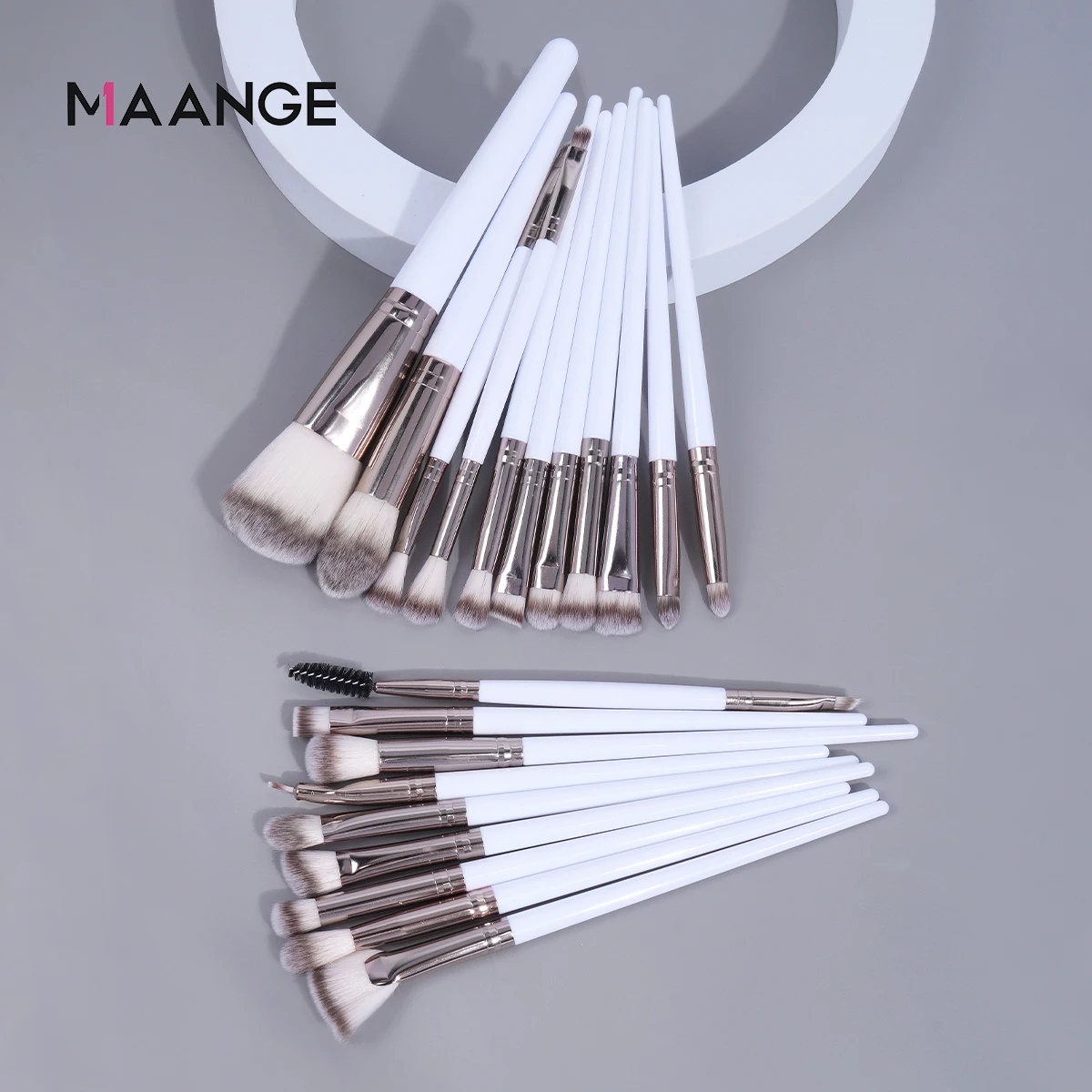 MAANGE 20PCS Makeup Brushes Set for Cosmetics Foundation Blush Powder Eyeshadow Soft Fluffy Kabuki Brush Blending Makeup Tools