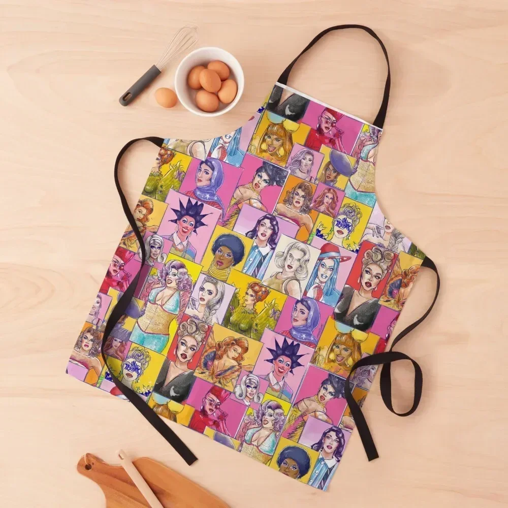 

All Drag Queens Apron Chef Accessories for home useful pieces For Kitchen Women Household Items Useful Apron