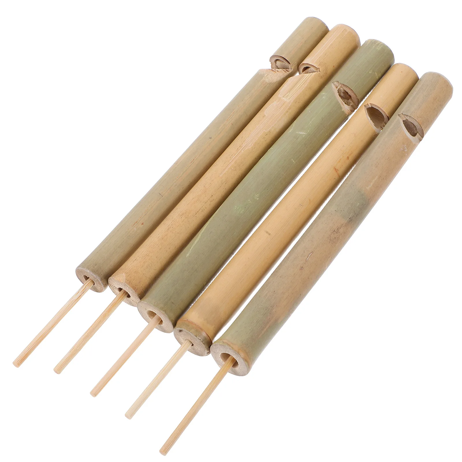 5 Stuks Bamboe Vogelfluit Gemakkelijk Te Gebruiken Professionele Mondstuk Melodieuze Oproepen Voor Beginners Outdoor Avonturen Vogelfluit