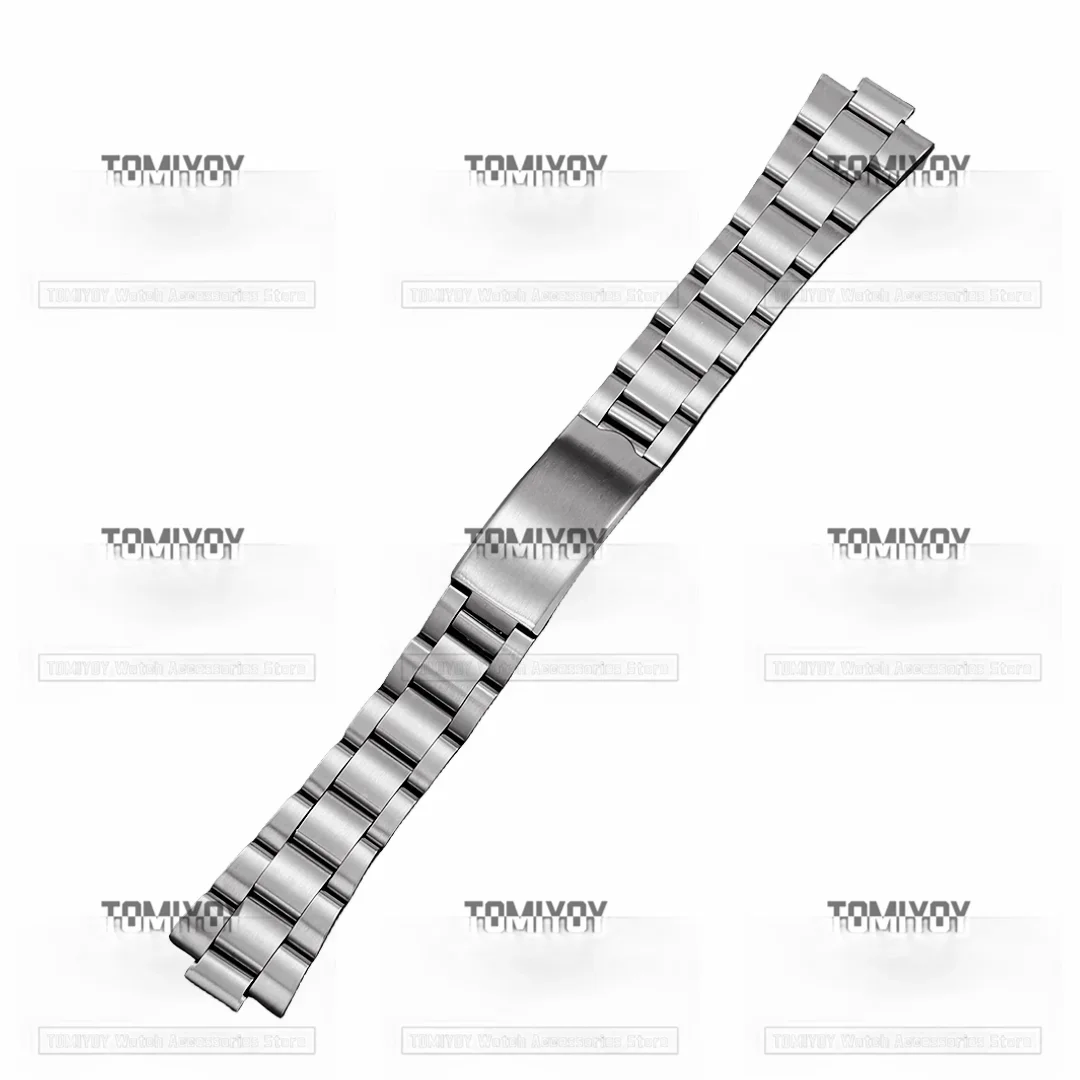 22MM Brush Solid Stainless Steel Vintage Watch Strap Band Bracelet Fit For Omega Seahorse Old School Medieval Watch