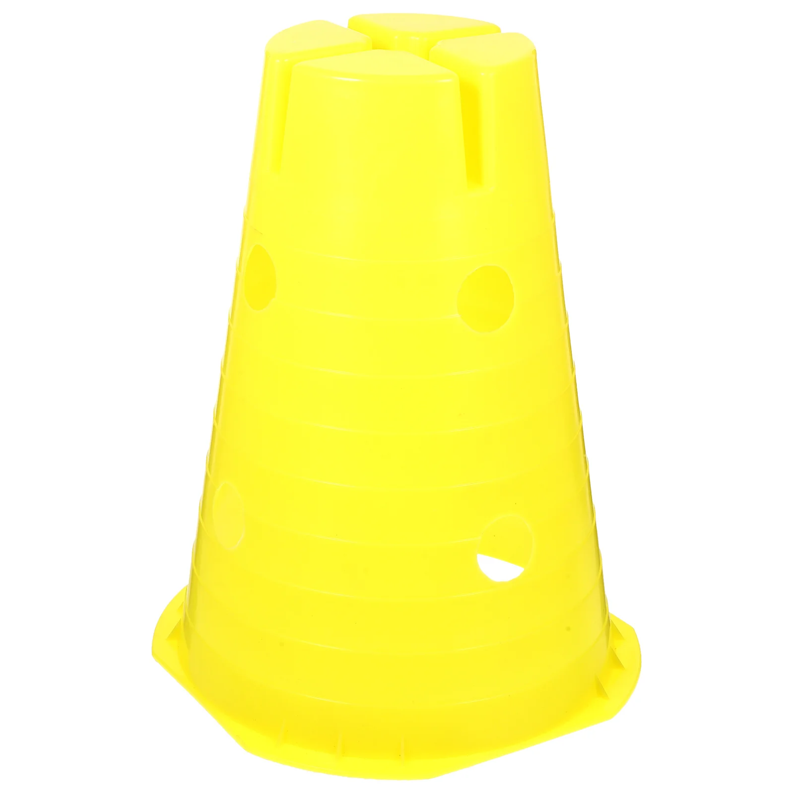 กรวยฝึกซ้อมฟุตบอลสีสันสดใส วัสดุ PE ทนทาน เสริมความมั่นคง ฝึกความคล่องตัว อุปกรณ์ฝึกซ้อมฟุตบอล กรวยมาร์คเกอร์ขนาดกะทัดรัด