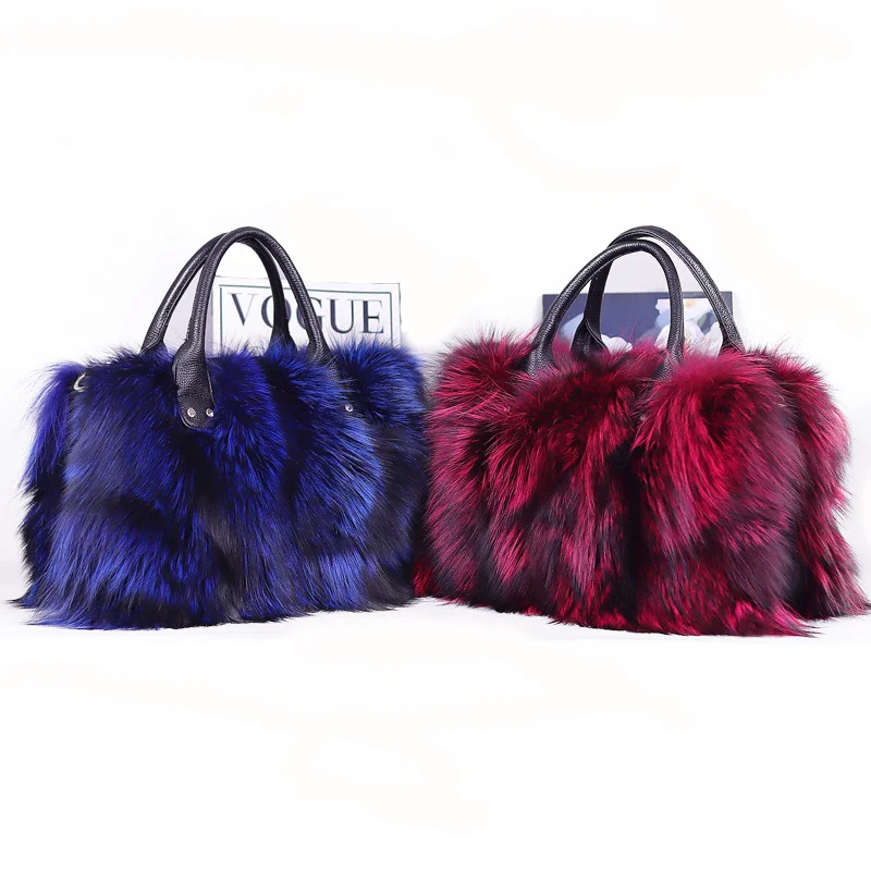 

New Fashion Fox Fur Bag Luxury Bags Designers Handbags For Women Large Capacity Tote Bag Woman Bags Crossbody Shoulder Bag 2026