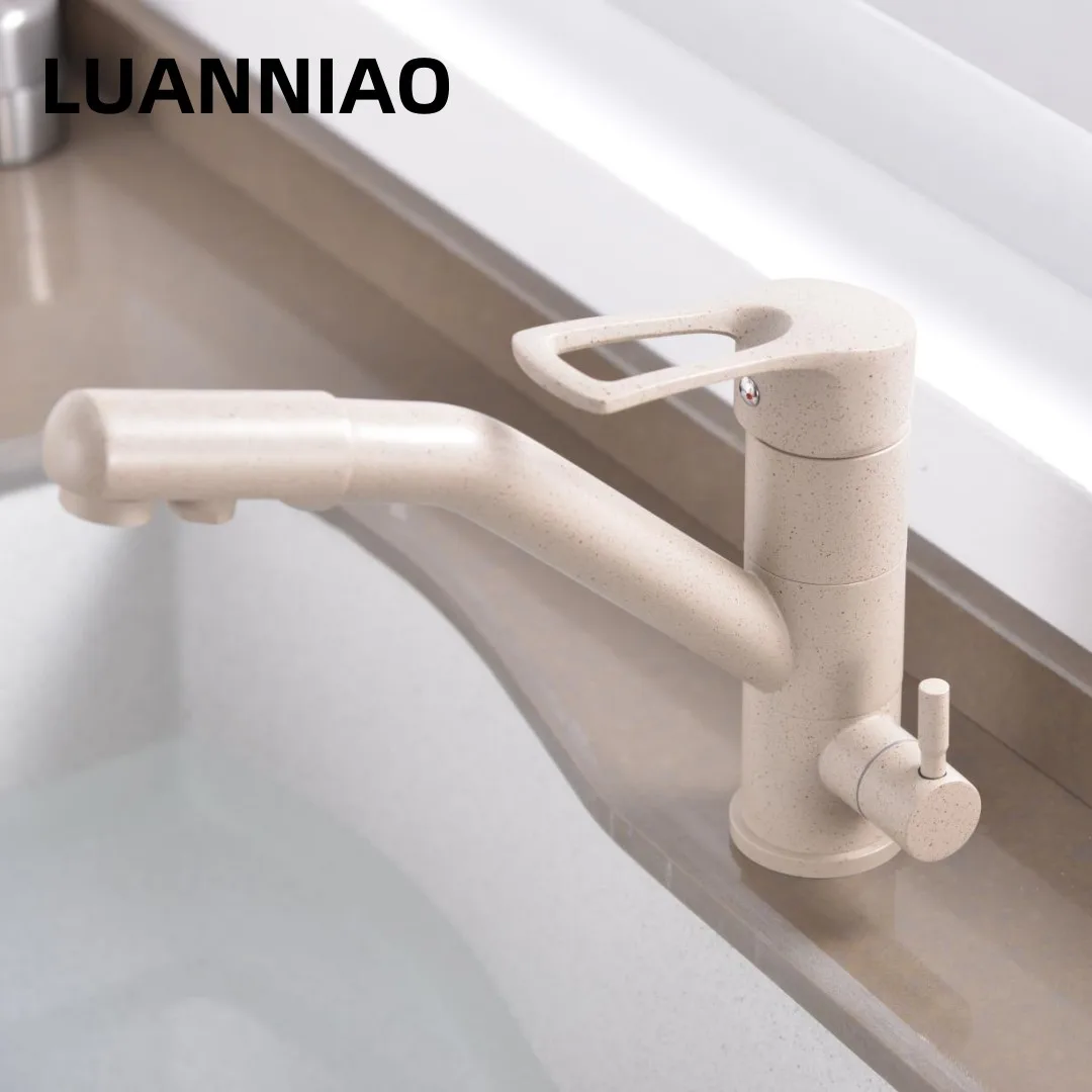 

Luanniao Brass Purifier Kitchen Faucets Dual Sprayer Drinking Water Tap Vessel Sink Mixer Tap Gourmet Kitchen Faucets