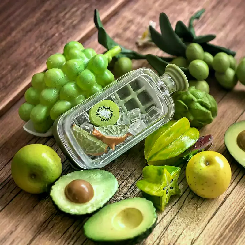 1 Juego de accesorios para muñecas, nuevo modelo de botella de hielo en miniatura para casa de muñecas, juguetes de simulación, rejilla de hielo, adornos para tazas de hielo