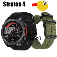 For Zeblaze Stratos 4 Smart watch Strap Soft Nylon canvas Belt Watchband women men Screen Protector Film Accessories