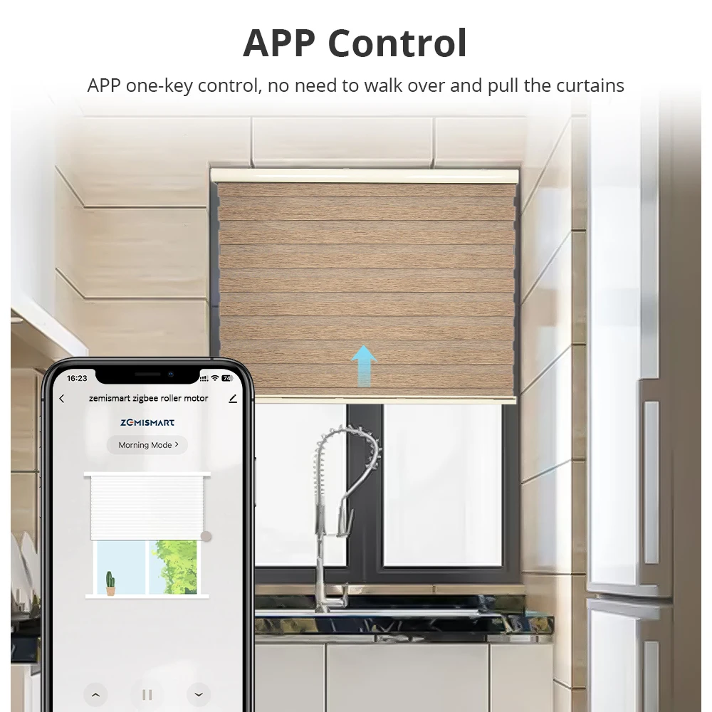 Zemismart Zigbee Smart Roller Shade Motor для трубки 37, 38 мм, работает с электрическим двигателем Tuya Alexa Echo Google Home Smartthings