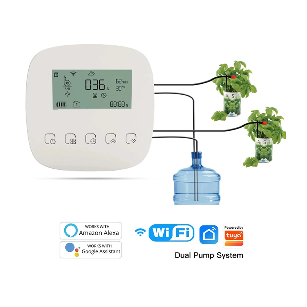 YYHC-Tuya intelligent WiFi Smart Automatic Solar Micro Drip irrigation kit watering system for indoor plant