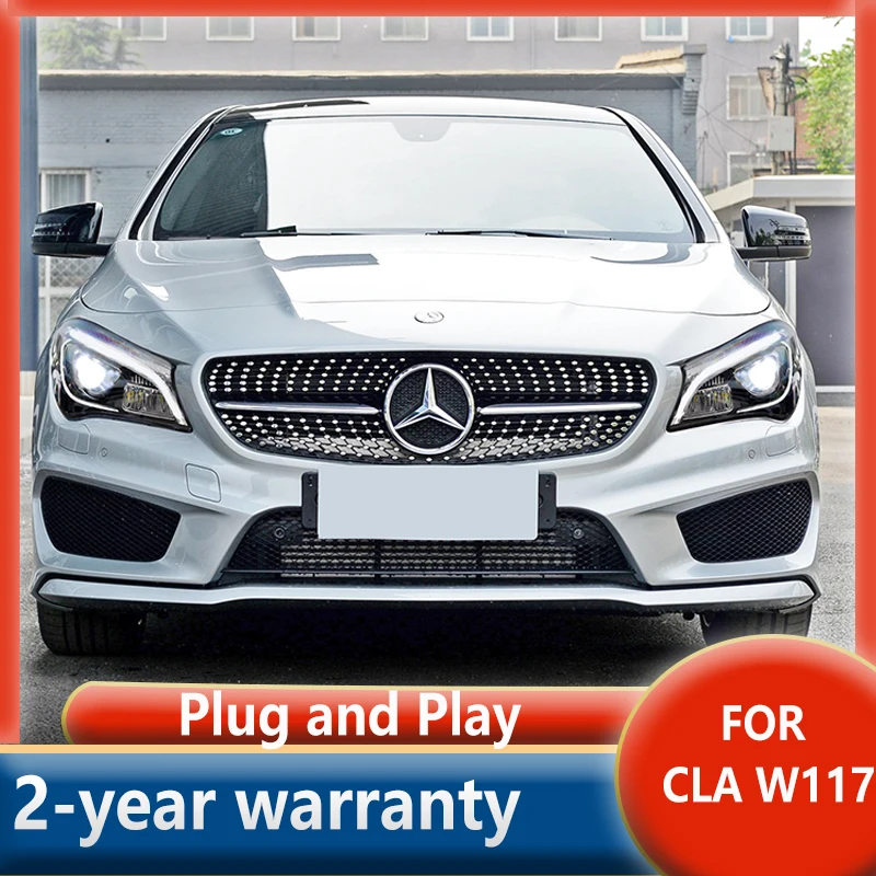 For Benz W117 headlight 2014-2019 CLA220 CLA45 CLA260 LED Headlights DRL Fog Lamp Dynamic Turn Signal Projector Lens Accessories