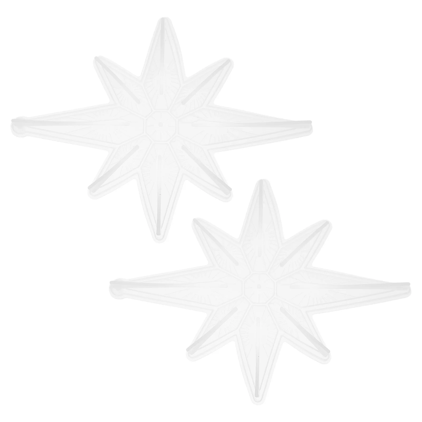 

2 Pcs Diamond Ice Cube Molds Octagonal Star Casting Christmas Craft Hanging Decoration Moulds White DIY Tree Pendant