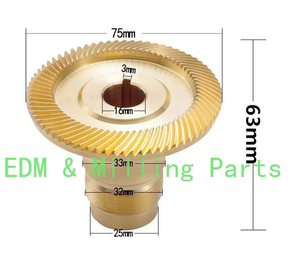 CNC Milling Machine Bevel Bronze Gear For Servo Power Feed Feeder Feed Bridgeport Mill Part