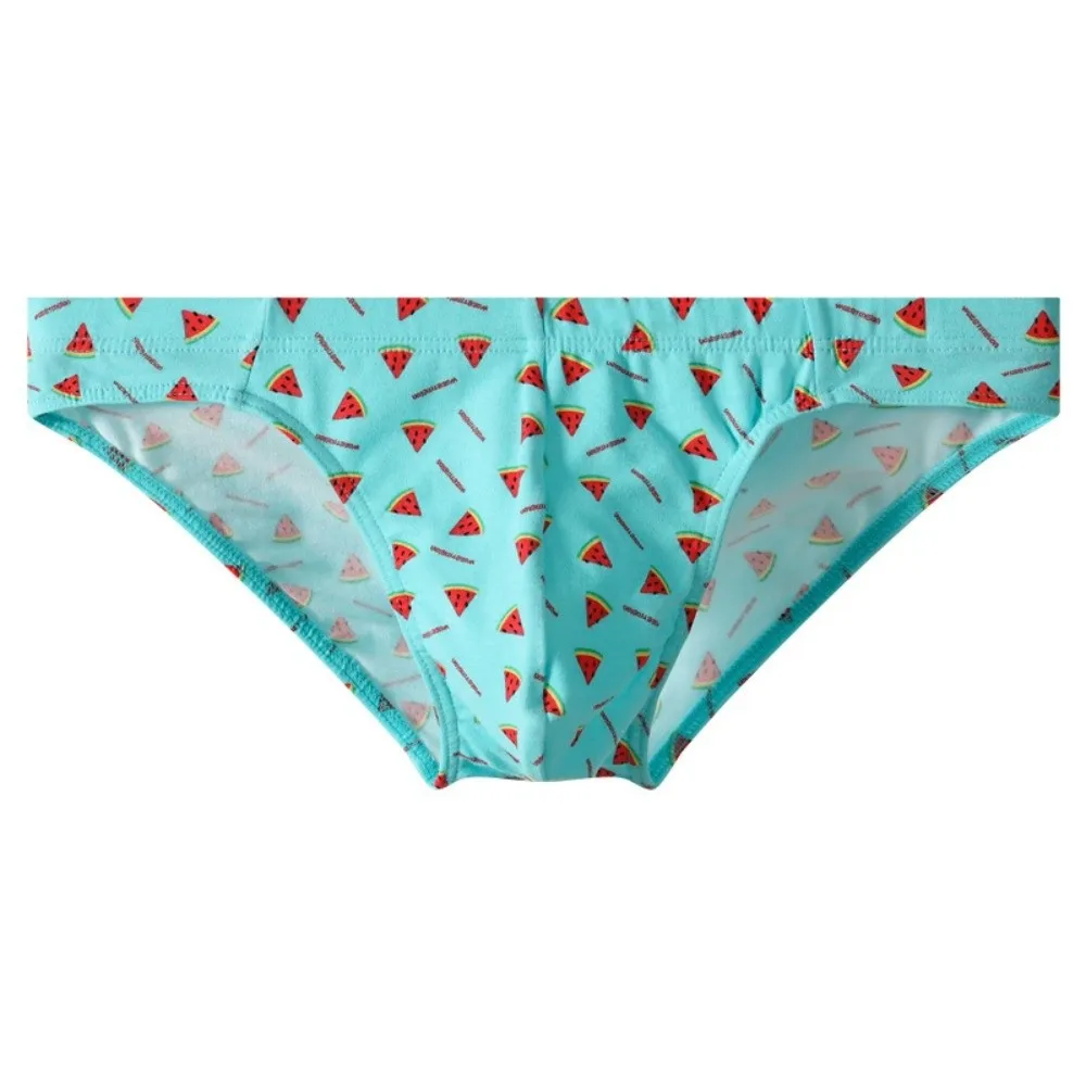 Thin Men's Fruits Triangle Panties Cotton Peaches Bananas Men Cotton Briefs Fruits Lingerie Watermelons Lemons Underwear for Men