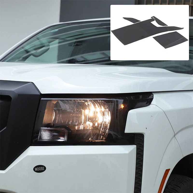 

Car Headlight Cover Trim Sticker Transparent Front Light Protection Film Headlight Tint Film For Nissan Frontier D41 2022-2026