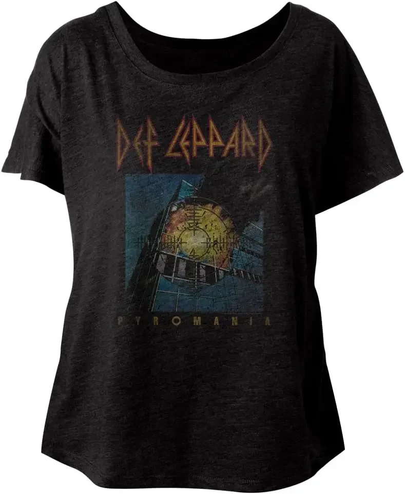 Leppard 80s тяжелая металлическая лента RocknRoll pyрумынская женская футболка с напуском