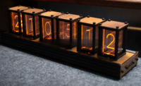 RGB Nixie Tube Clock Digital Luxury Glow Tube Clock Electronic Desktop Led Vintage Vacuum-tube Clocks Light Birthday Gift Ideas
