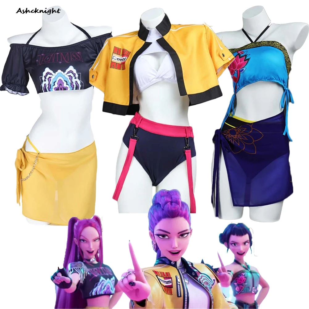 

Охотник на демонов KPop, косплей, Rumi Zoey Mira, купальник, одежда для вечеринки, маскировка, ролевая игра, костюм на Хэллоуин, карнавальный наряд, костюмы