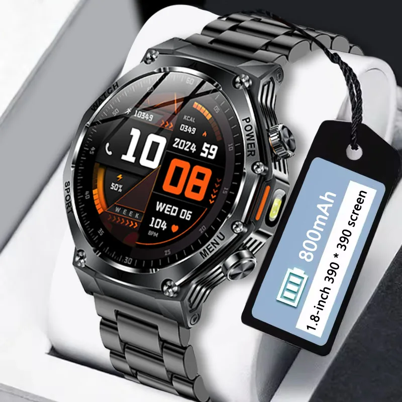 2024 Men's Smartwatch supports 5.2 one click Bluetooth calling, multiple Sports Modes, Heart rate Health Monitoring Watch