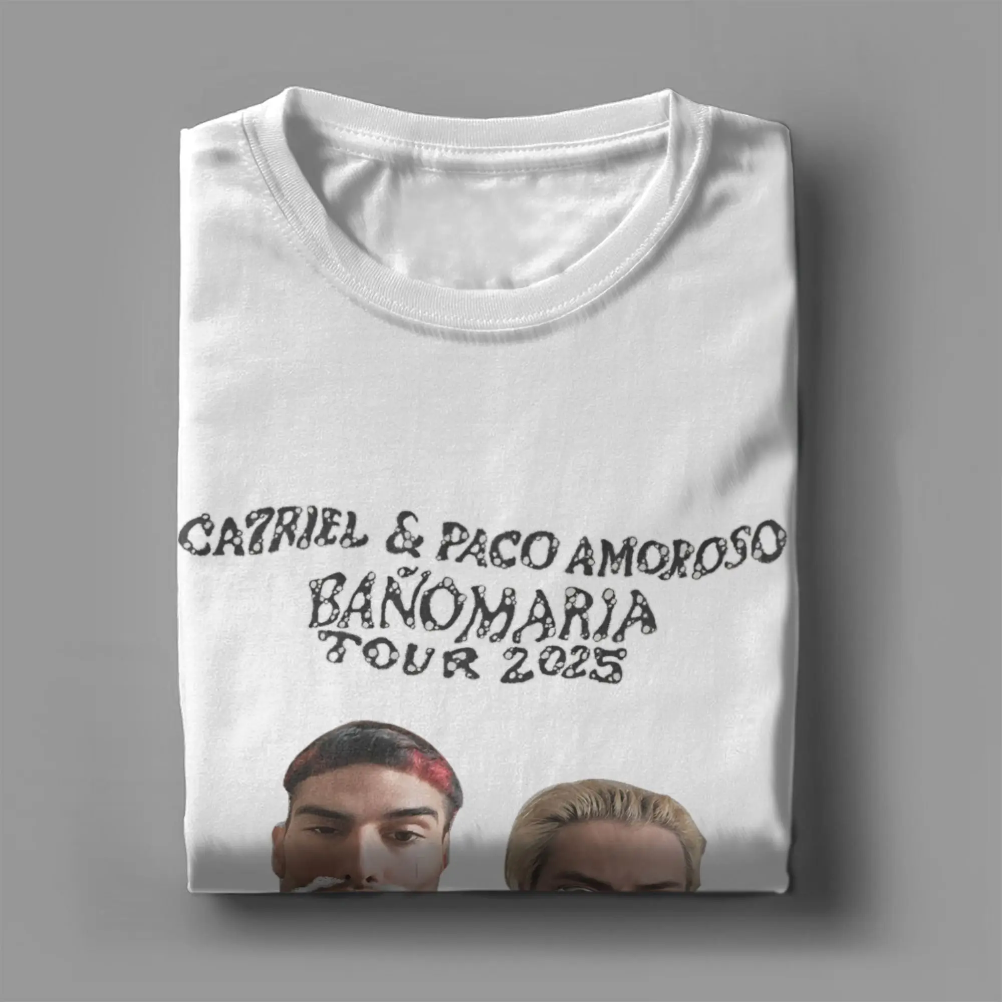 CA7RIEL & Paco Amoroso Papota Tour تي شيرت الصيف Y2K الأساسية تي شيرت القطن الخالص الترفيه تي شيرت للرجل قصيرة الأكمام بلايز